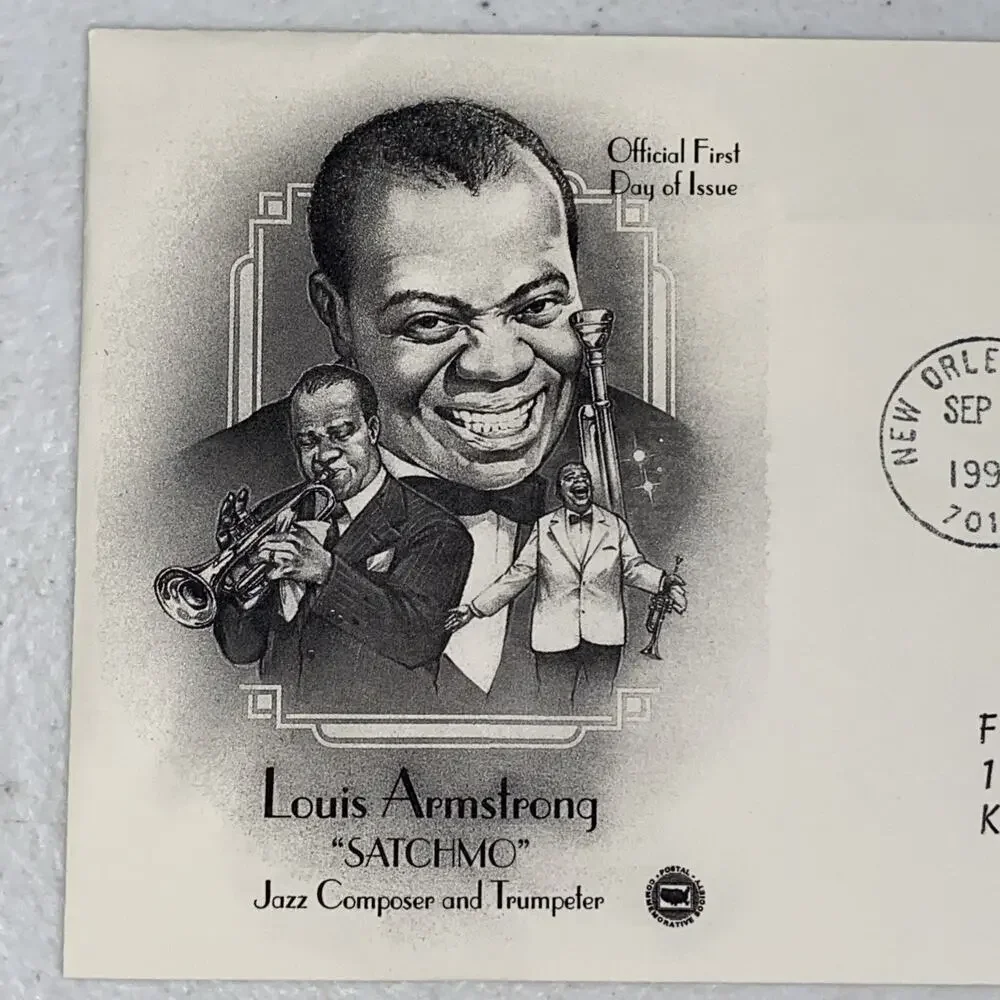 1995 Louis Armstrong Satchmo New Orleans 32c Stamped Envelopes Lot 2 First Day